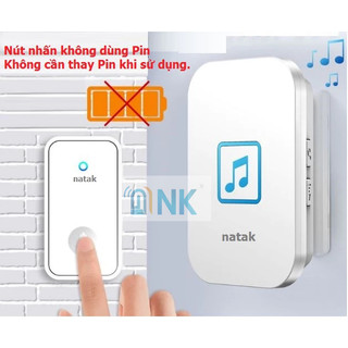 Chuông cửa không dây nút nhấn KHÔNG DÙNG PIN cao cấp  (Nút nhấn chống nước – Nút không dùng PIN).Khuyến mãi giá tốt !!!