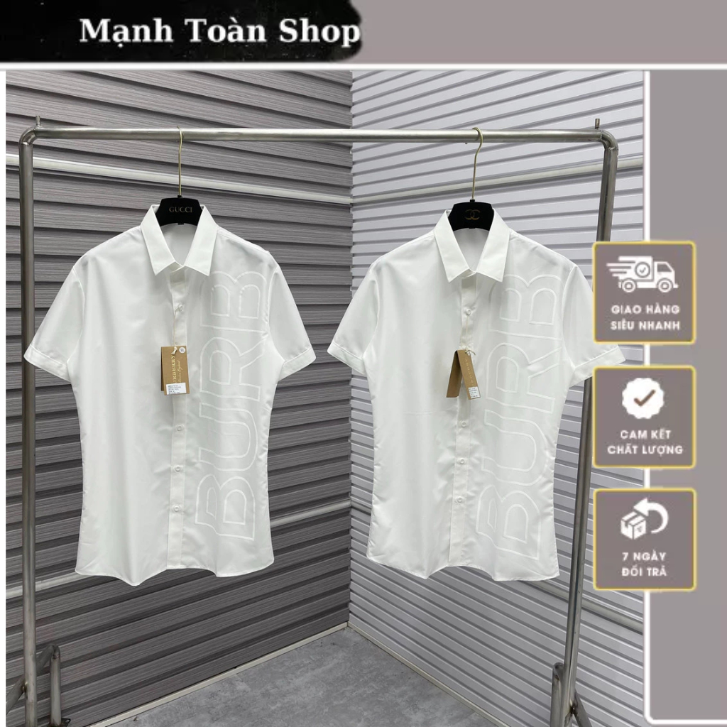 Áo Sơmi Nam Cộc BBR Logo In Cao Su - Sơmi đôi Nam Nữ BBR