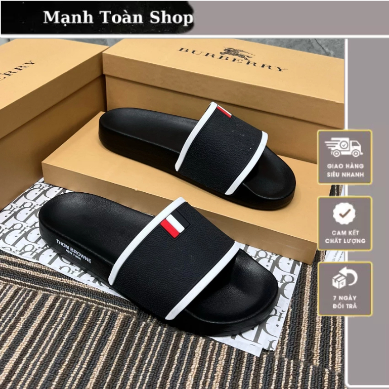 Dép Quai Ngang Thom Quai Cao Su Non Viền Trắng Đế Đúc Đặc Cực Chất - Dép Lê