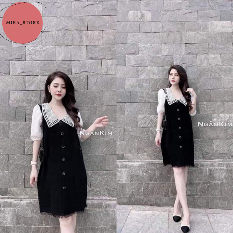 Váy Bầu Công Sở Váy Bầu Thiết Kế Cổ Ren Dáng Suông