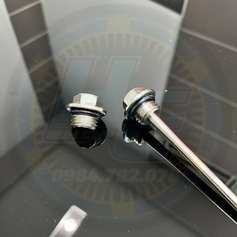 Ốc Nhớt Trụ Inox 304 CNC Mẫu Classic Honda/Yamaha