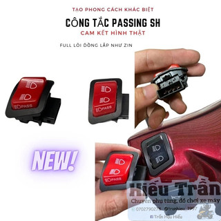 Công Tắc Passing Đỏ Xe Máy Honda kèm giắc cắm lắp Wave,Fu,rsx,Vision