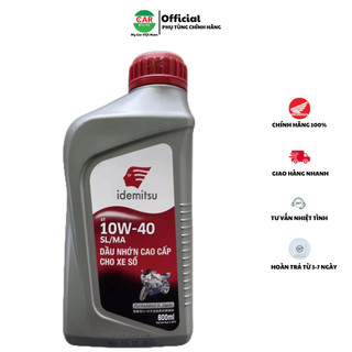 Dầu nhớt, dầu nhờn xe máy xe số 4t thương hiệu idemitsu 10w-40 sl/ma 800ml