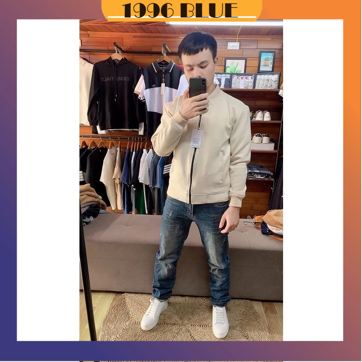 Áo bomber nam da lộn tay chun bomber ,áo khoác da lộn cao cấp 4 màu giữ nhiệt tốt - 1996BLUE
