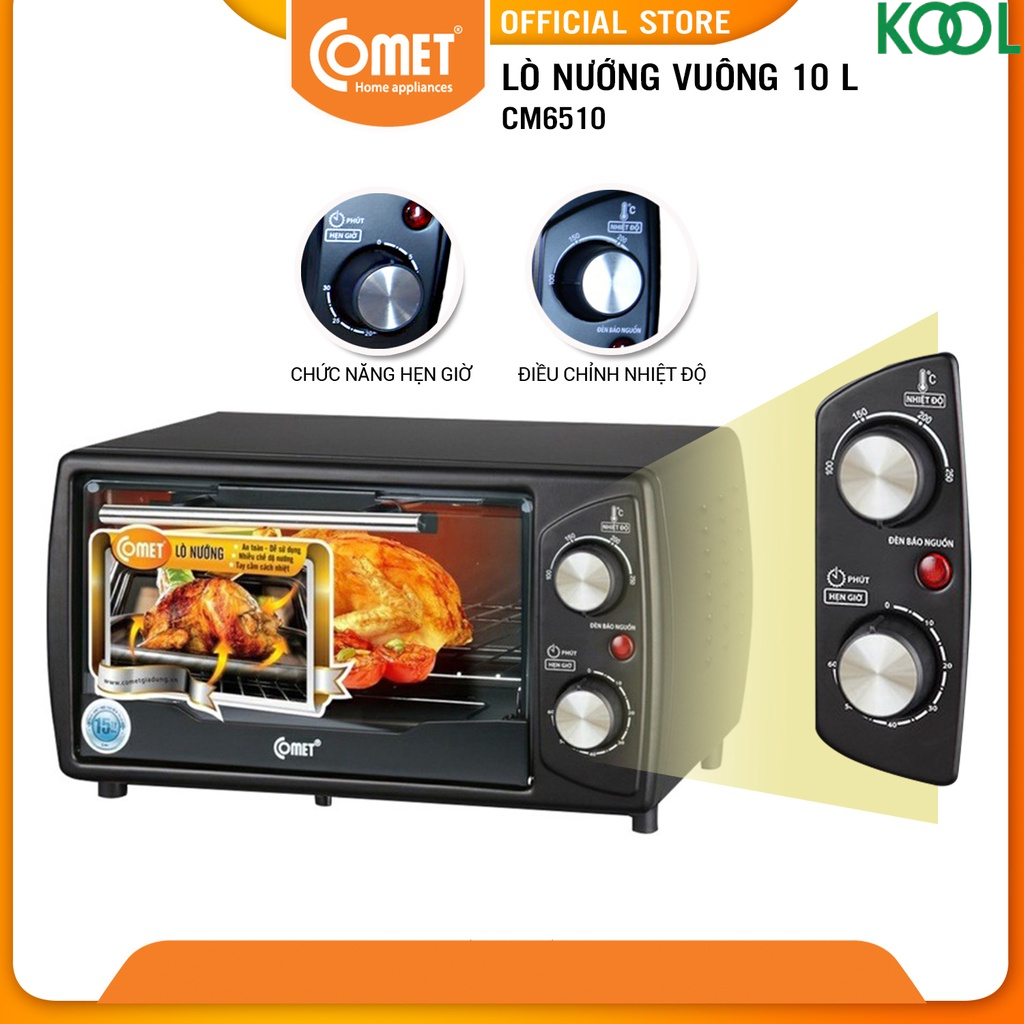 Lò nướng điện vuông 10L COMET - CM6510 ( hoả tốc TPHCM )