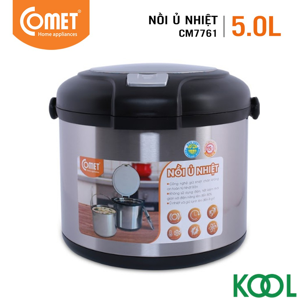 Nồi ủ nhiệt 5.0L COMET - CM7661