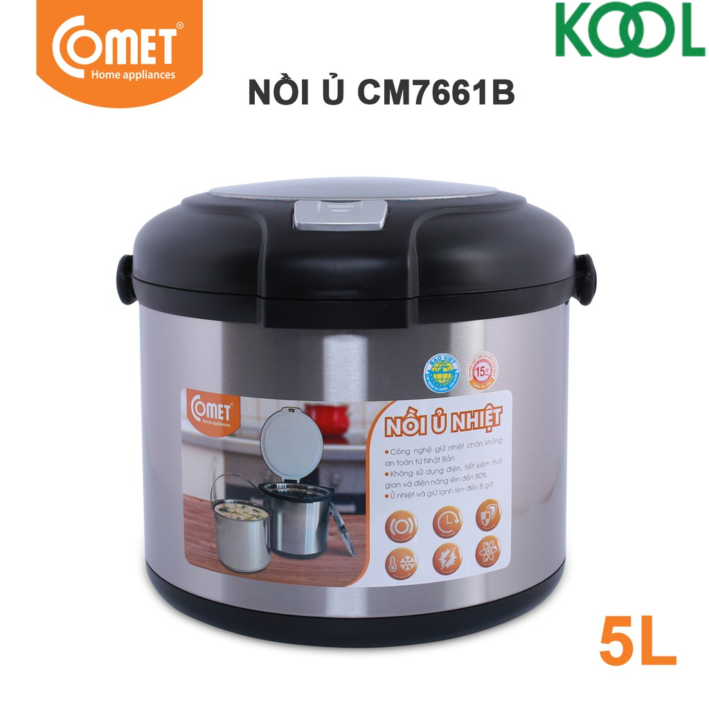 Nồi ủ nhiệt 5.0L COMET - CM7661