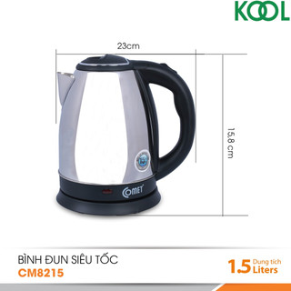 Bình Đun Siêu Tốc COMET CM8215 - 1.5L -  ( hoả tốc TPHCM ) ấm đun, đun nước siêu tốc