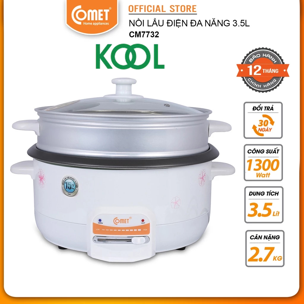 Nồi lẩu điện đa năng 3.5L Comet CM7732