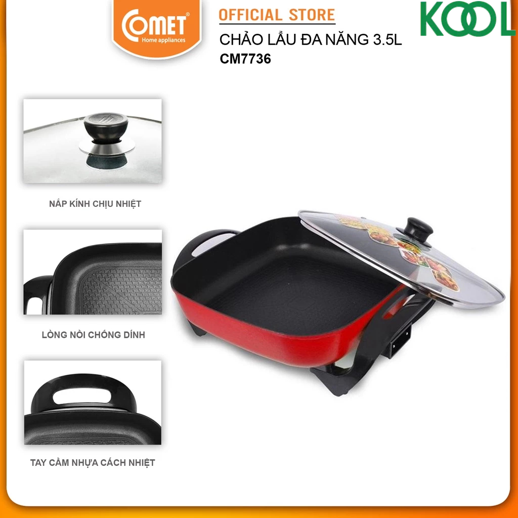 Chảo lẩu điện đa năng 5L COMET - CM7736