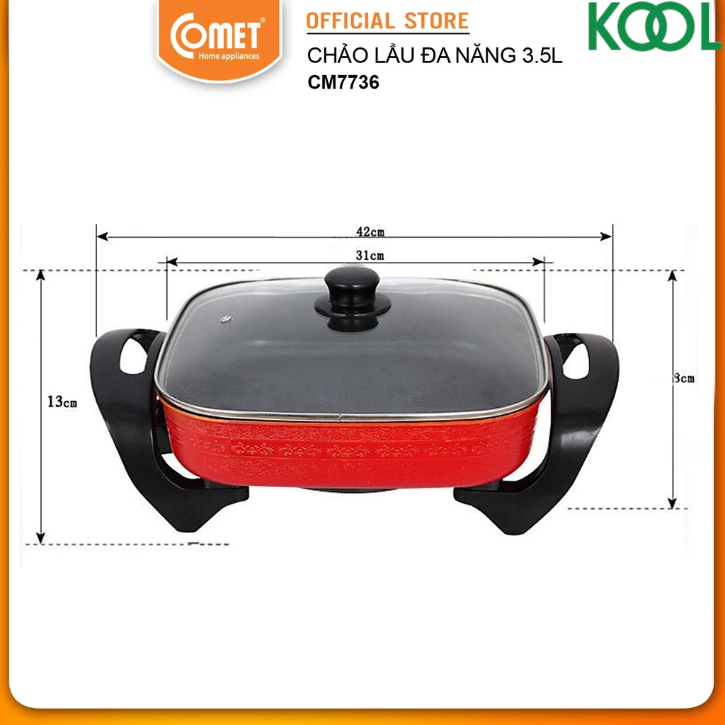 Chảo lẩu điện đa năng 5L COMET - CM7736