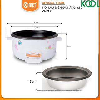 Nồi lẩu điện 3.5L COMET - CM7731 ( hoả tốc TPHCM )