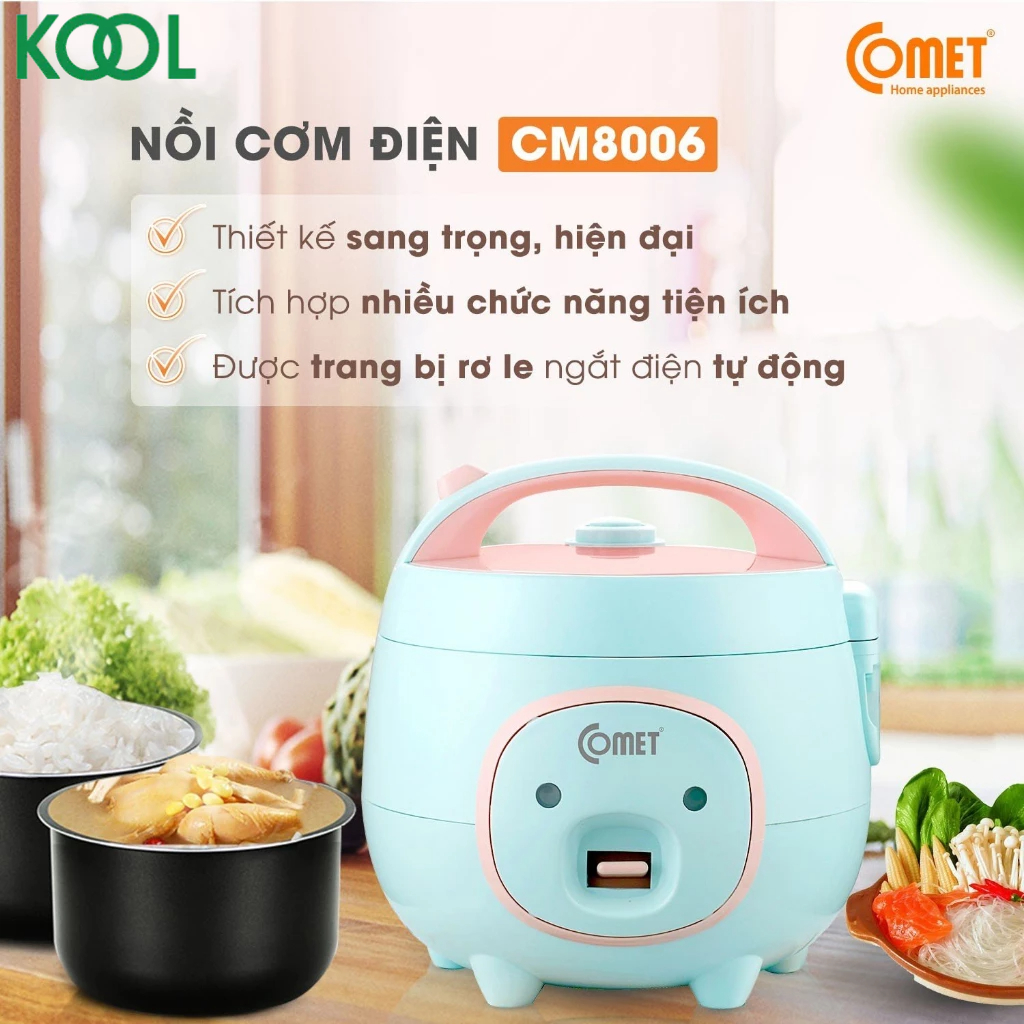 Nồi cơm điện Mini Comet - CM8006 ( hoả tốc TPHCM )