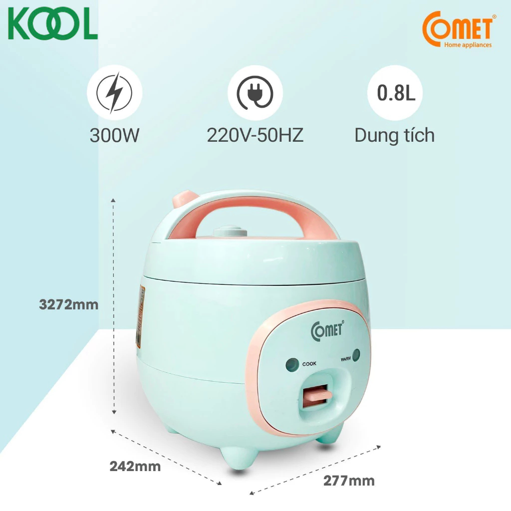 Nồi cơm điện Mini Comet - CM8006 ( hoả tốc TPHCM )