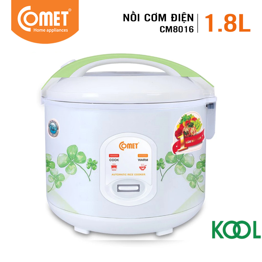 Nồi Cơm Điện Nắp Gài 1,8L Comet CM8016