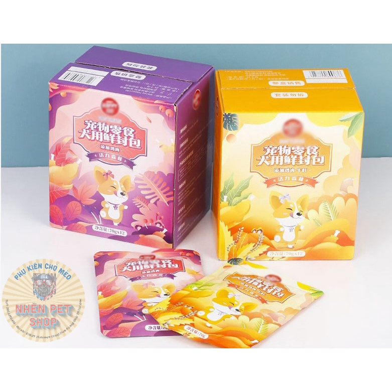 Súp thưởng pate Wanpy Happy 100 gói 70gr cho chó mèo_ Thức ăn cho chó mèo