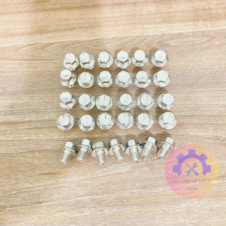 Ốc chân kiến 10li 10 Chuẩn Inox 304 siêu sáng đầu thái