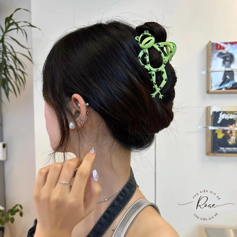 Kẹp tóc hình chú ếch dễ thương thời trang dành cho nữ