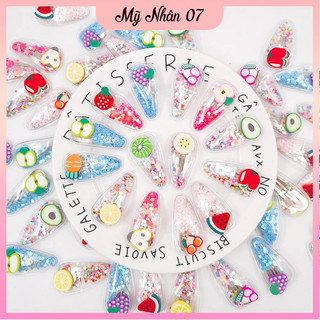 Set 5 kẹp tóc mái, xẹt tóc mái mini hình trái cây cho bé 5cm - Mỹ Nhân 07