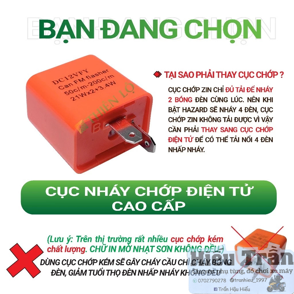 Combo haza dream, wave nhỏ 4 Bóng T15 + Mạch hazza + Chớp Nhanh Xịn