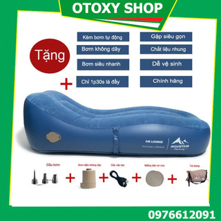 Đệm hơi bơm tự động không dây cao cấp, nệm hơi chất nhung êm mịn - Tặng Kèm Bơm Điện, Ghế hơi siêu nhẹ chịu tải cực tốt