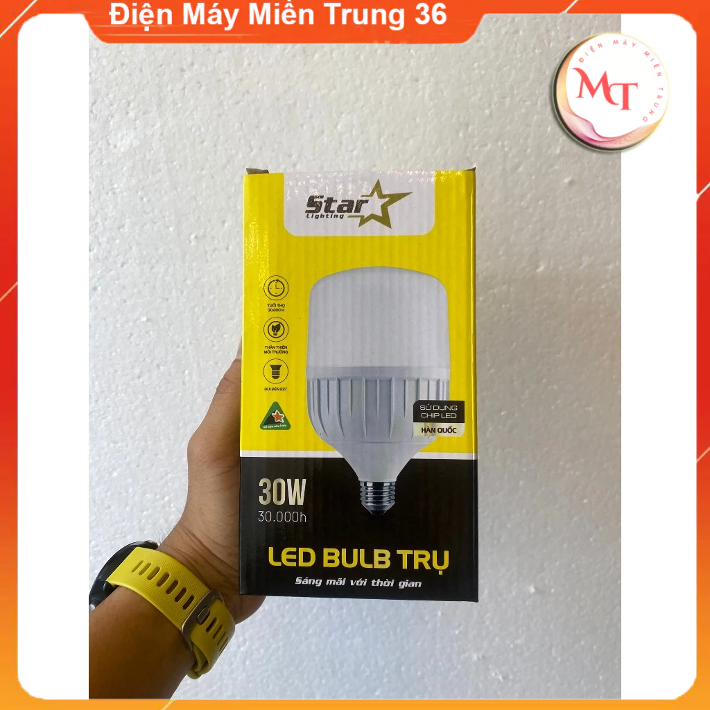 Bóng đèn LED 50w 40w 30w 20w 15w 10w 5w siêu sáng tiết kiệm điện, LED BULB trụ chống nước “Điện Máy Miền Trung 36
