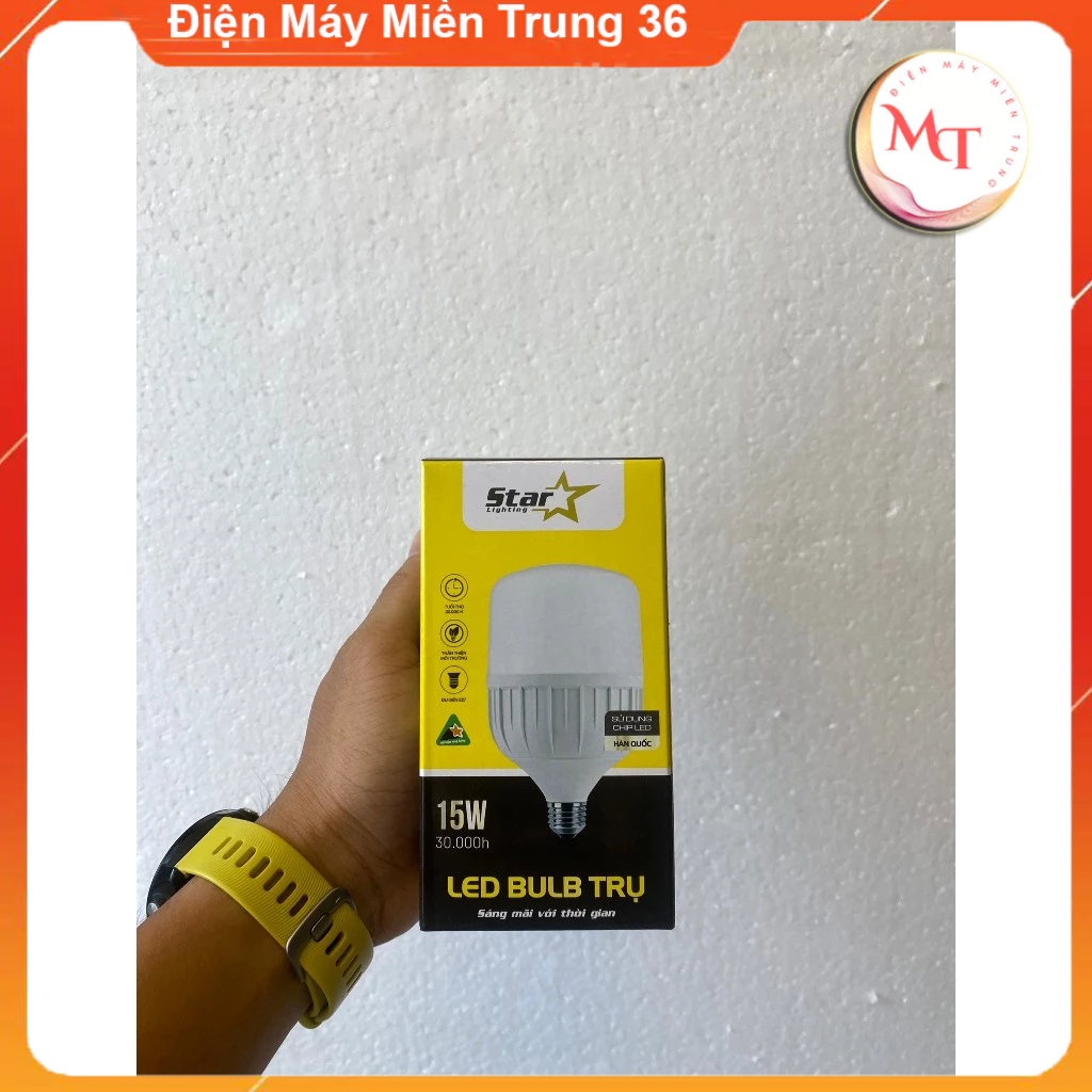 Bóng đèn LED 50w 40w 30w 20w 15w 10w 5w siêu sáng tiết kiệm điện, LED BULB trụ chống nước “Điện Máy Miền Trung 36