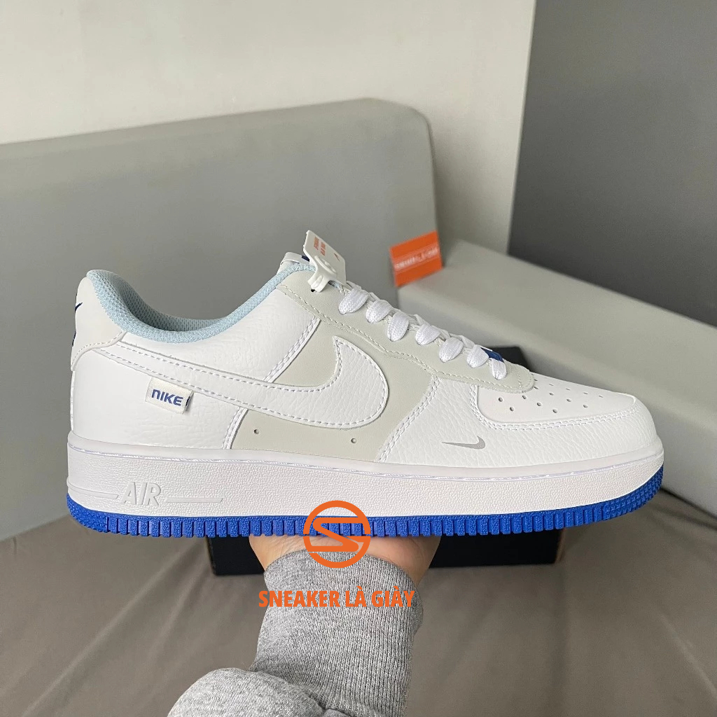 Giày Air Force 1 Low GS White Grey Blue FB1844-111 AF1 WHITE BLUE - BẢN CAO CẤP FULLBOX