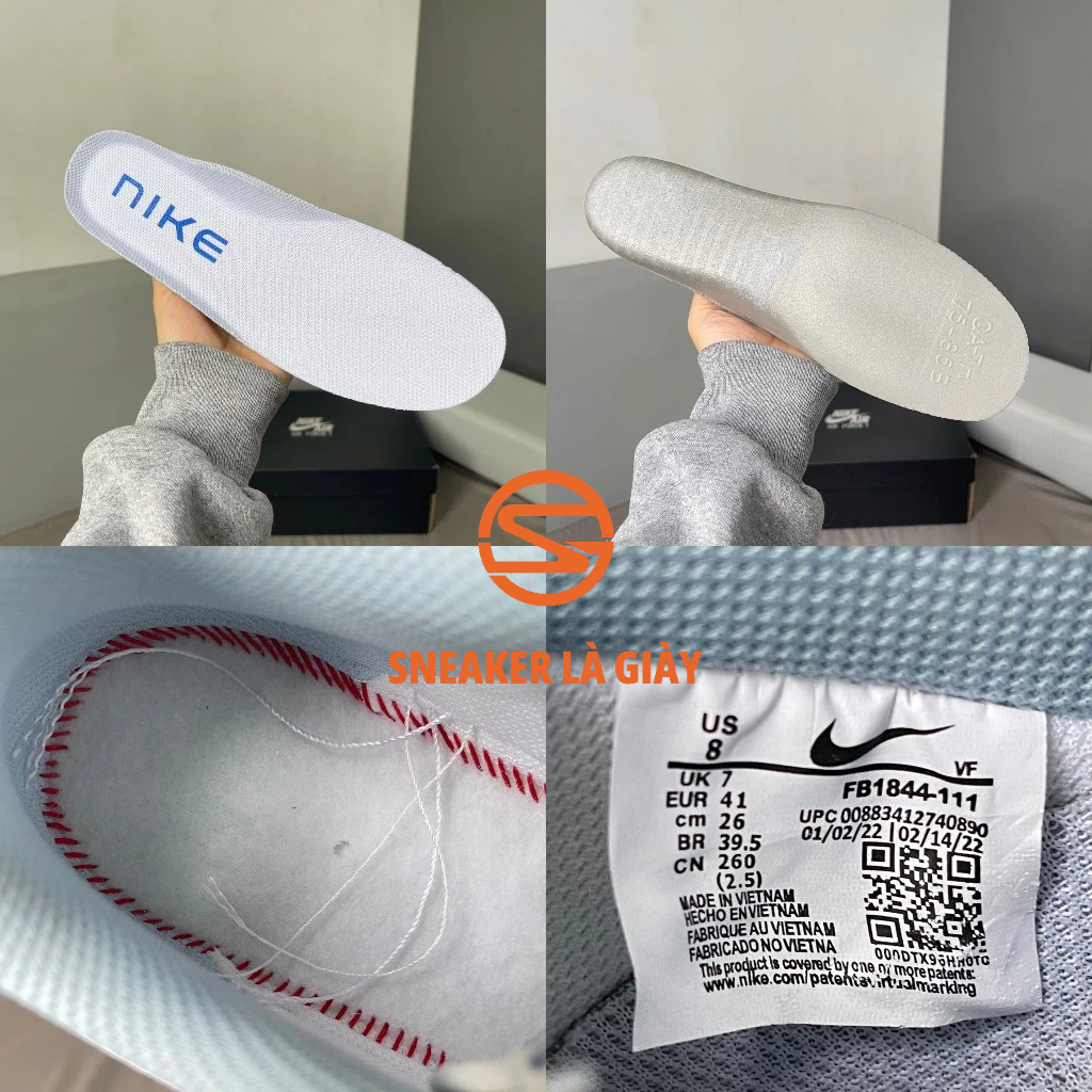 Giày Air Force 1 Low GS White Grey Blue FB1844-111 AF1 WHITE BLUE - BẢN CAO CẤP FULLBOX