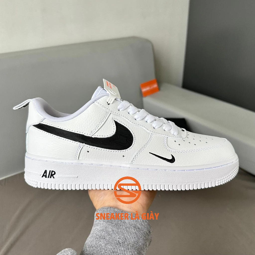 Giày Air Force 1 Low Multi-Etch Swoosh White Black FV1320-100 AF1 WHITE BLACK - BẢN CAO CẤP FULLBOX