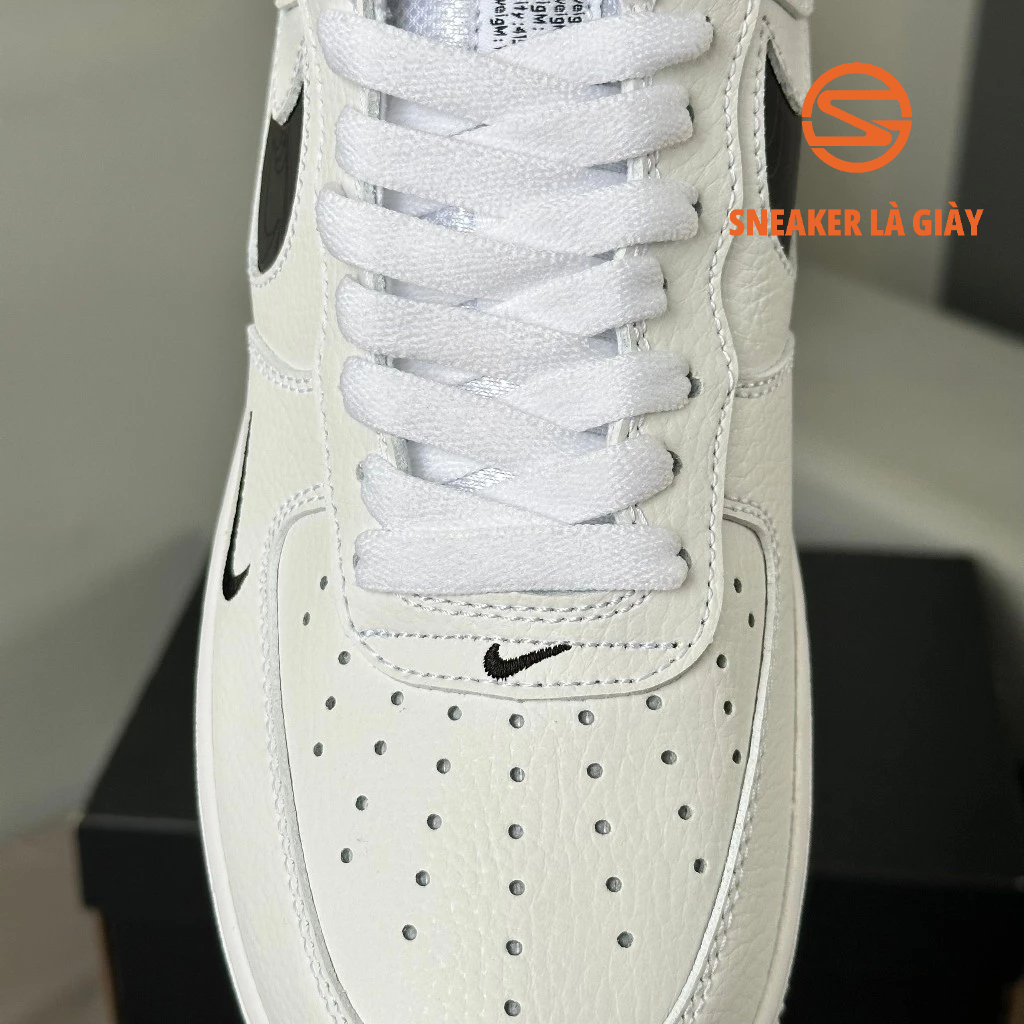 Giày Air Force 1 Low Multi-Etch Swoosh White Black FV1320-100 AF1 WHITE BLACK - BẢN CAO CẤP FULLBOX