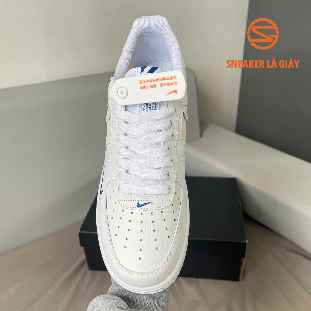 Giày Air Force 1 07 LV8 White Dark Marina Blue FB8971-100 AF1 WHITE BLUE - BẢN CAO CẤP FULLBOX