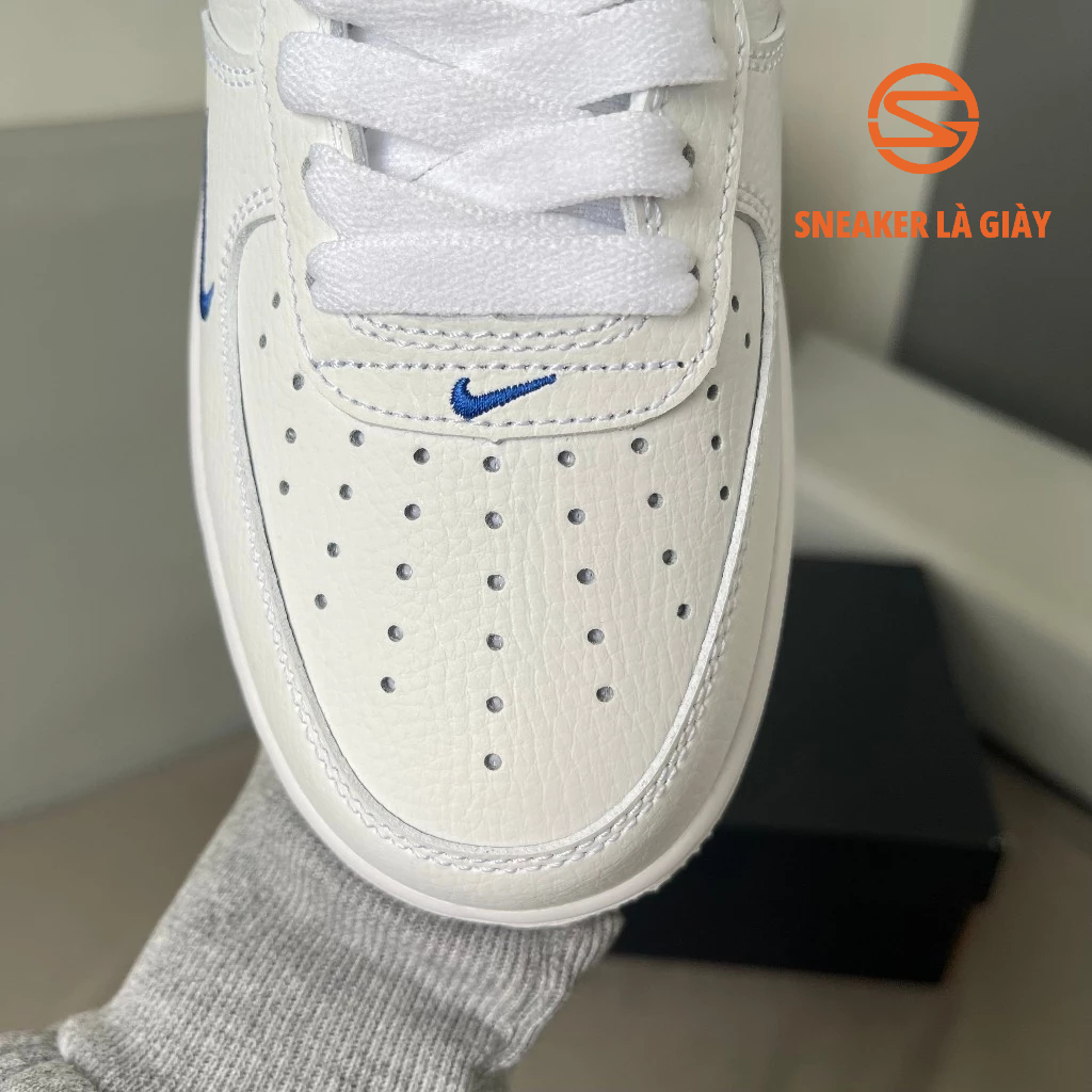Giày Air Force 1 07 LV8 White Dark Marina Blue FB8971-100 AF1 WHITE BLUE - BẢN CAO CẤP FULLBOX