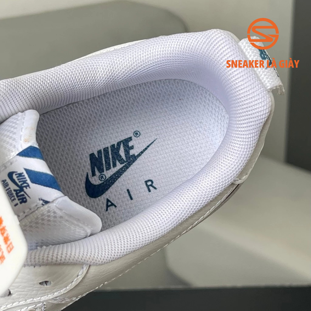 Giày Air Force 1 07 LV8 White Dark Marina Blue FB8971-100 AF1 WHITE BLUE - BẢN CAO CẤP FULLBOX