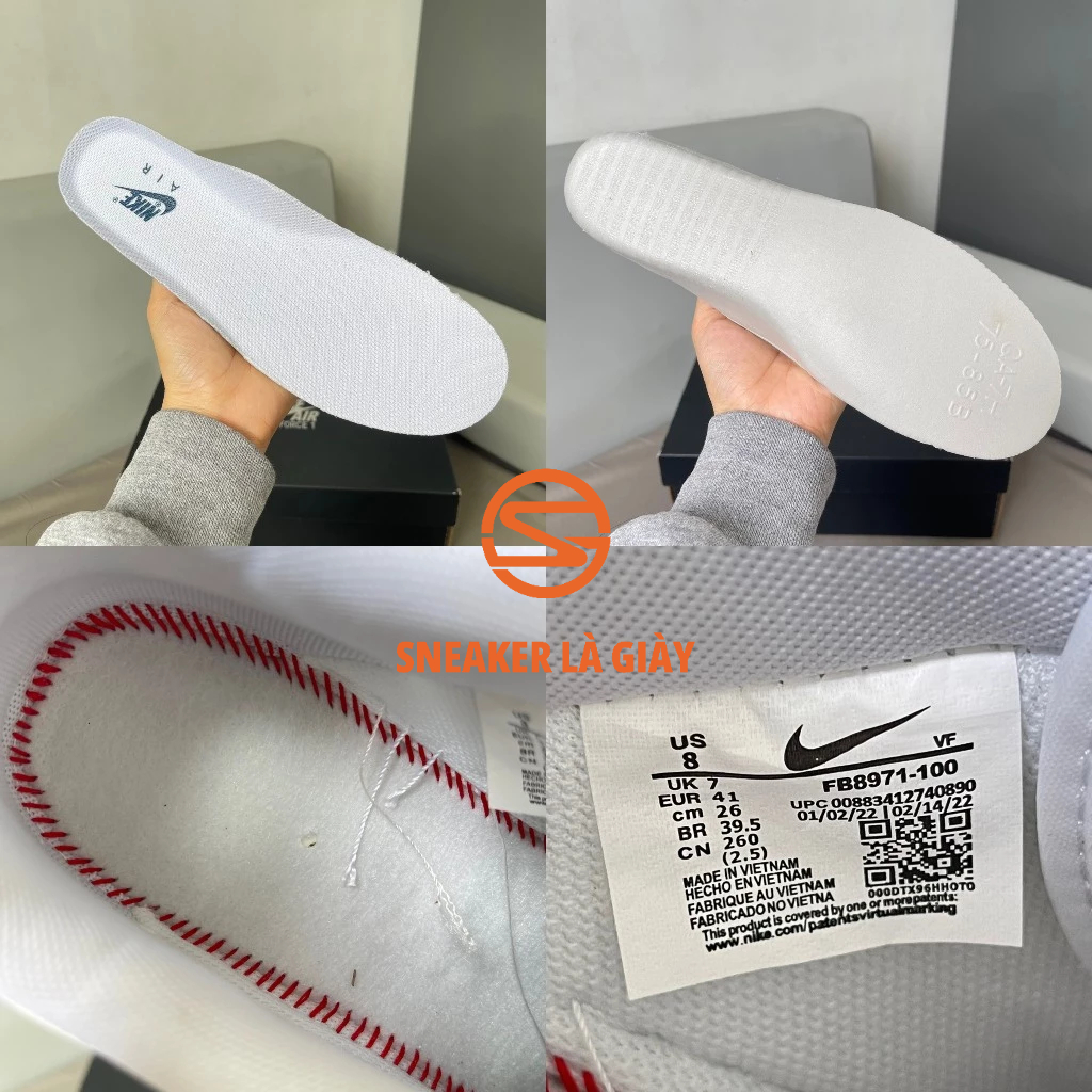 Giày Air Force 1 07 LV8 White Dark Marina Blue FB8971-100 AF1 WHITE BLUE - BẢN CAO CẤP FULLBOX