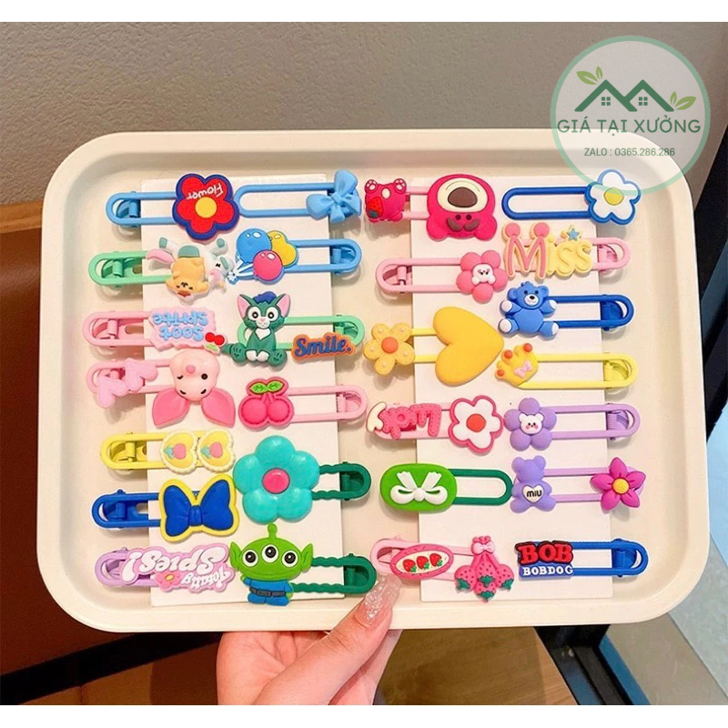 Sét kẹp tóc 5 chi tiết dễ thương cho bé