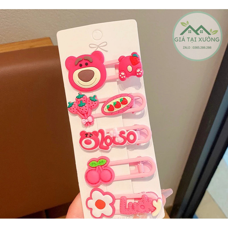 Sét kẹp tóc 5 chi tiết dễ thương cho bé