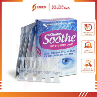 Dung dịch nhỏ mắt clinitas soothe® 0.4 - hộp 20 ống - italy