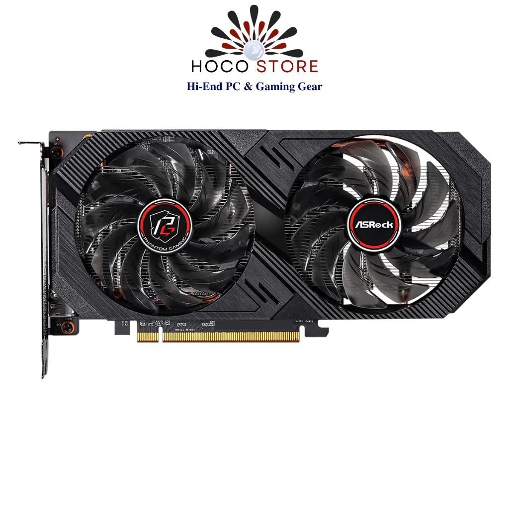Card màn hình VGA ASROCK Radeon RX 6500 XT Phantom Gaming D 4GB OC 4GB GDDR6 | Hoco Store PC
