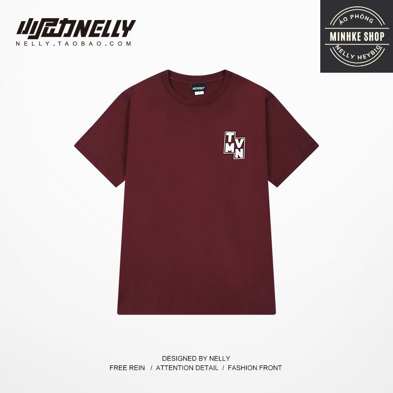 Áo phông Nelly màu đỏ vang , nhiều mẫu đẹp