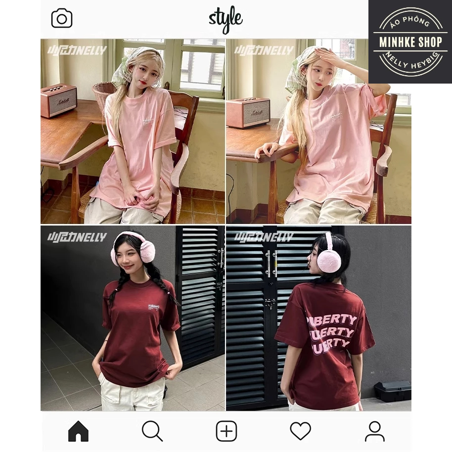 Áo phông Nelly màu đỏ vang , nhiều mẫu đẹp