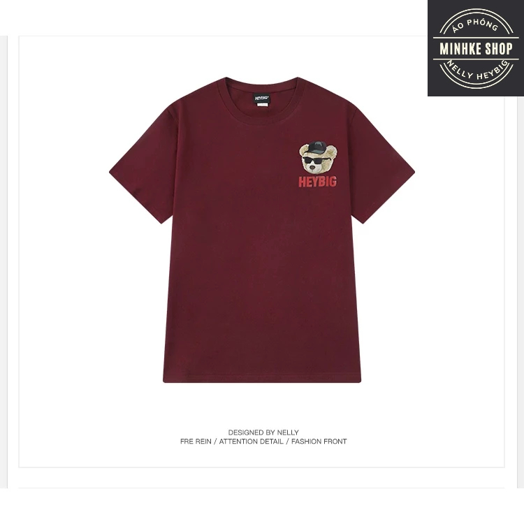 Áo phông Nelly màu đỏ vang , nhiều mẫu đẹp