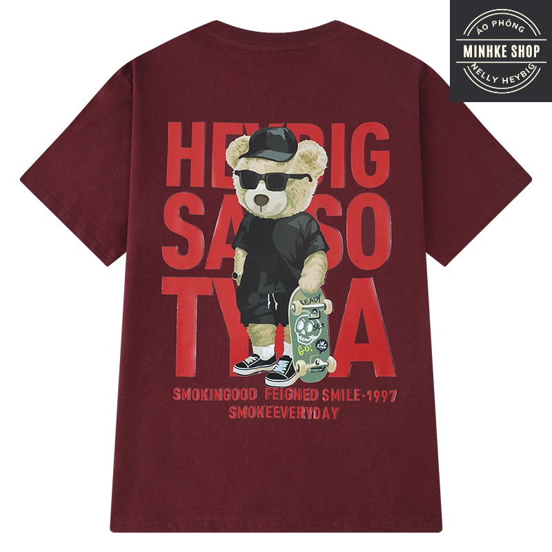 Áo phông Nelly màu đỏ vang , nhiều mẫu đẹp