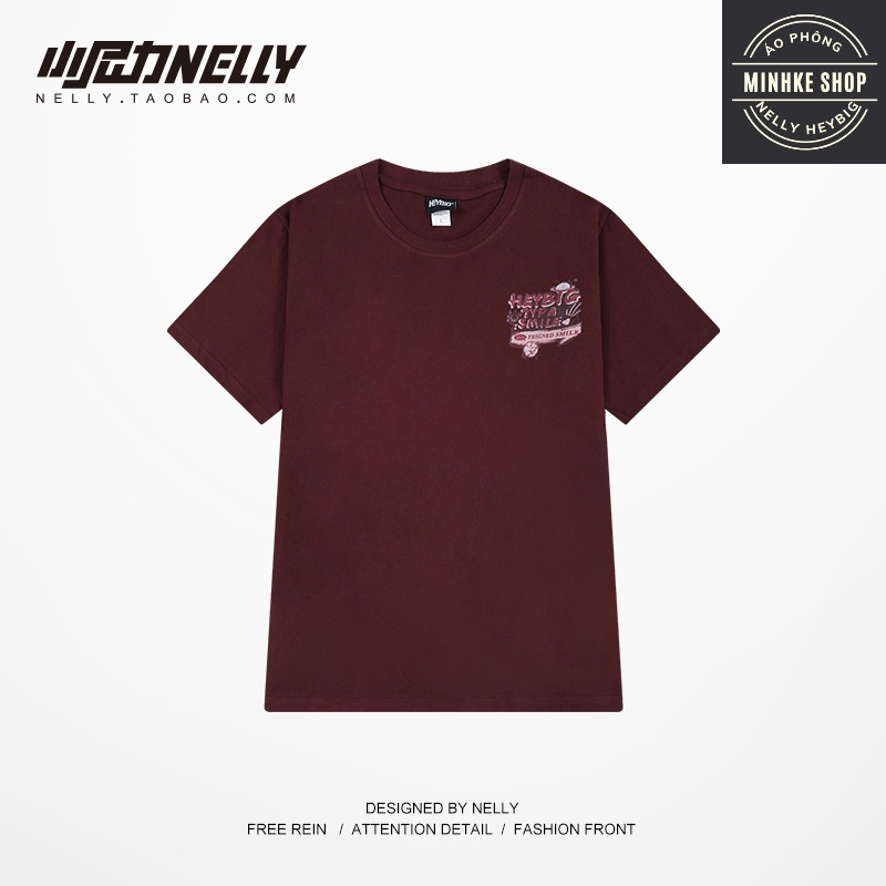 Áo phông Nelly màu đỏ vang , nhiều mẫu đẹp