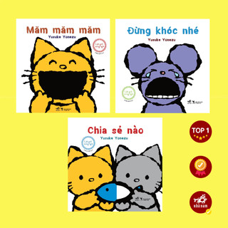 Sách - Combo Lật giở tương tác song ngữ: Đừng khóc nhé - Măm măm măm - Chia sẻ nào (Phần 2) (Trọn bộ 03 cuốn)