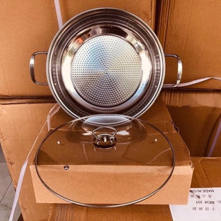 Nồi lẩu inox dùng trên bếp từ size 30 cm