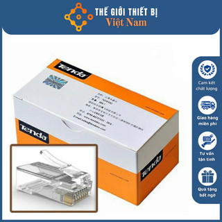 Hạt Mạng Tenda RJ45 Cat5e Cat6 - Hộp Đầu Mạng Cat5 Bền Đẹp, Dễ Kết Nối (Hộp 100 Cái)