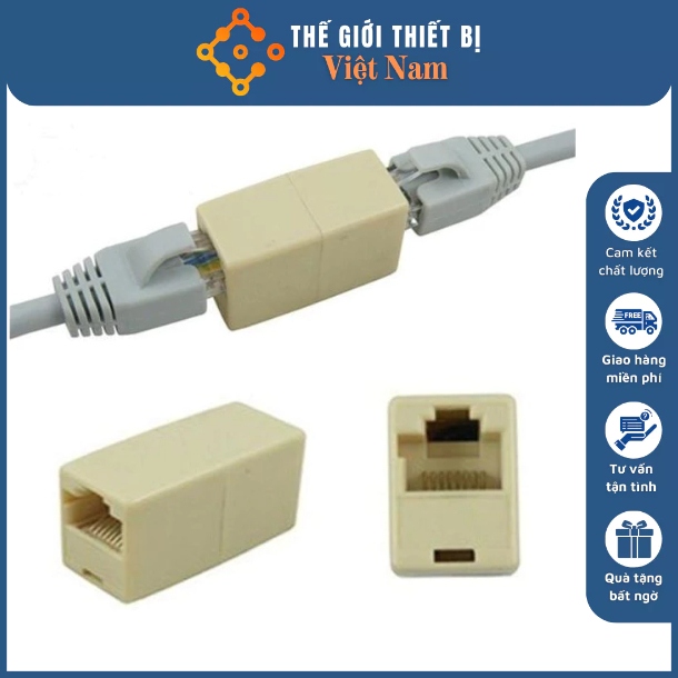 Đầu Nối Dây Mạng Lan RJ45, Cầu Nối Mạng RJ45 - Thiết Kế Nhỏ Gọn, Chắc Chắn