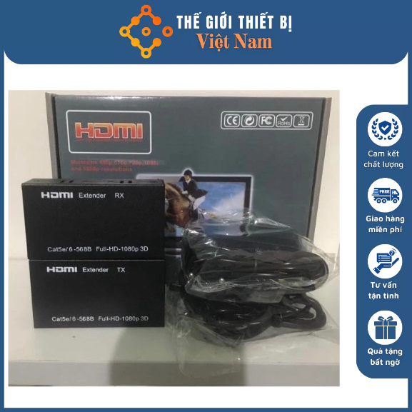 Bộ HDMI To Lan 60m - HDMI Kéo Dài 60m Dễ Lắp Đặt, Hình Ảnh Chất Lượng Cao