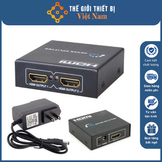 Bộ chia hdmi 4k khuếch đại tín hiệu công suất 3d tách hdcp 1080p 1 vào 2 ra - bộ chia hdmi splitter 1 ra 2